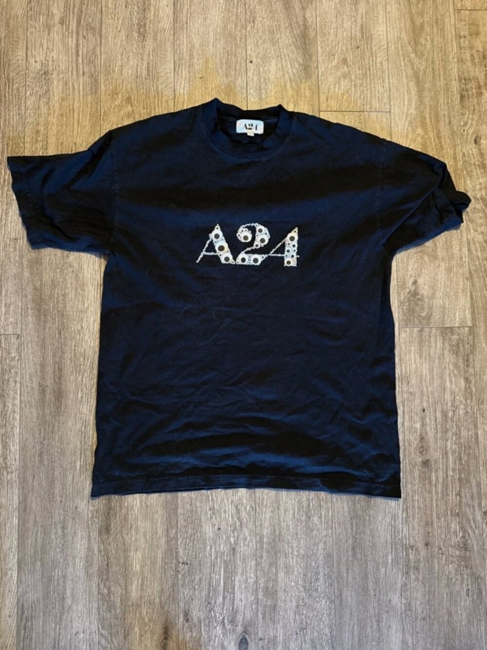 A24 Googly Eyes Logo Tee Everything Everywhere All At Once Movie Film T-Shirt L